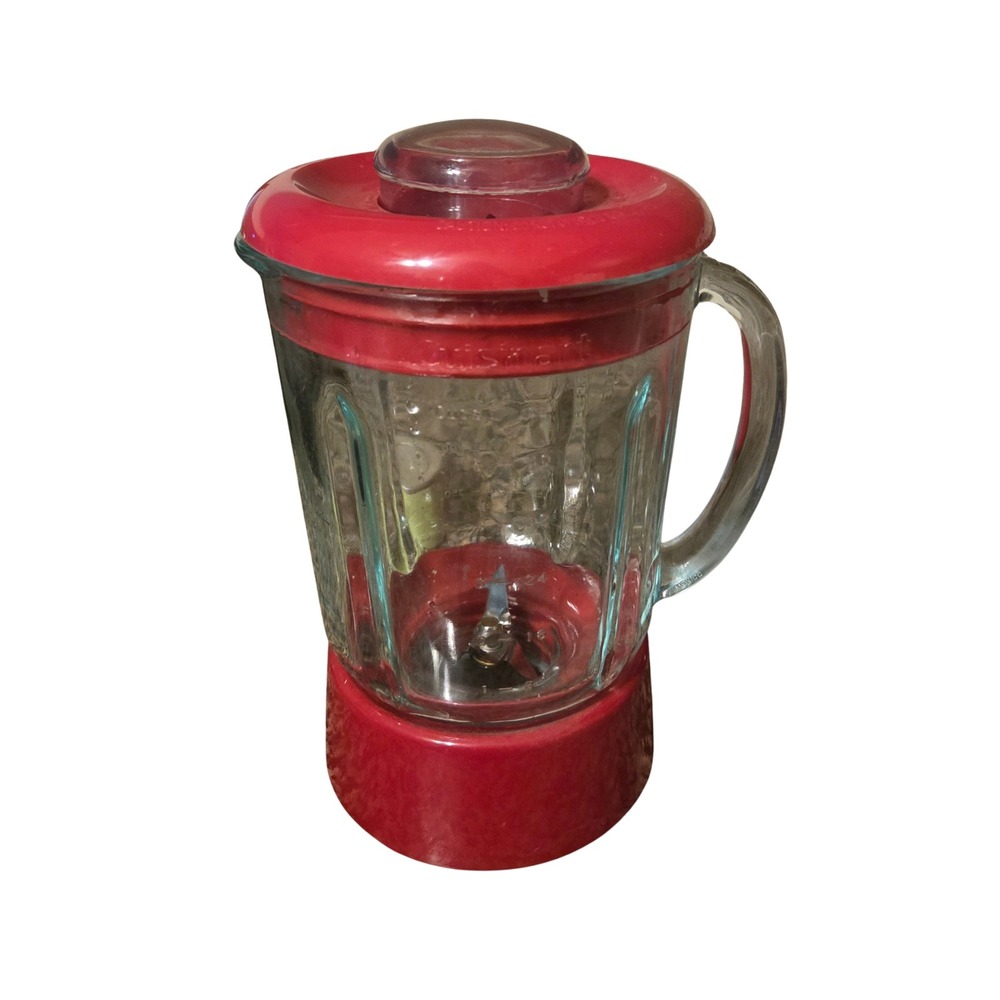 Cuisinart 40oz Glass Blender Jar Pitcher Red Lid Base Blade Assembly Replacement